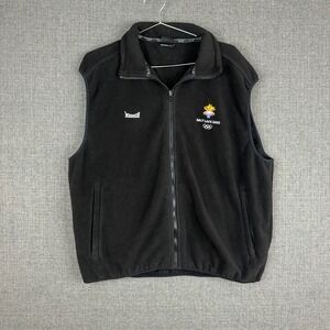 Marker Salt Lake 2002 Olympic Games Fleece Vest Black XL Winter Full‎ Zip